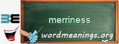 WordMeaning blackboard for merriness